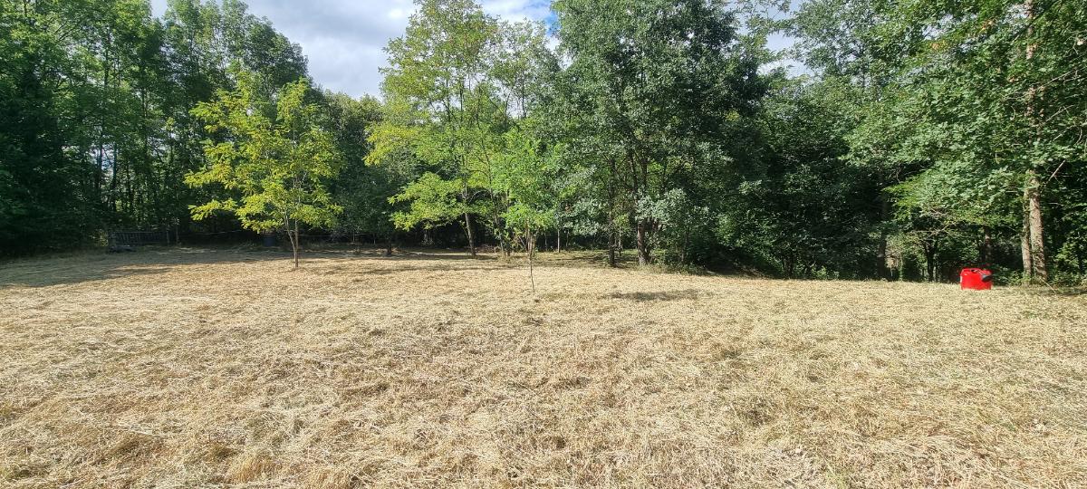 Chantier d'entretien de jardin réalisé par CERCLE VERT, paysagiste du réseau Factotum, près de Durban-sur-Arize