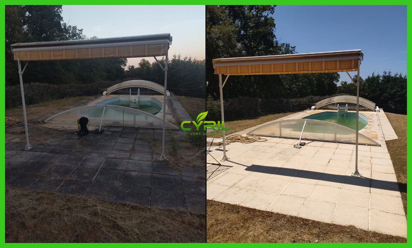 nettoyage tour de piscine, Cajarc, réalisé par CYRIL Vert Services