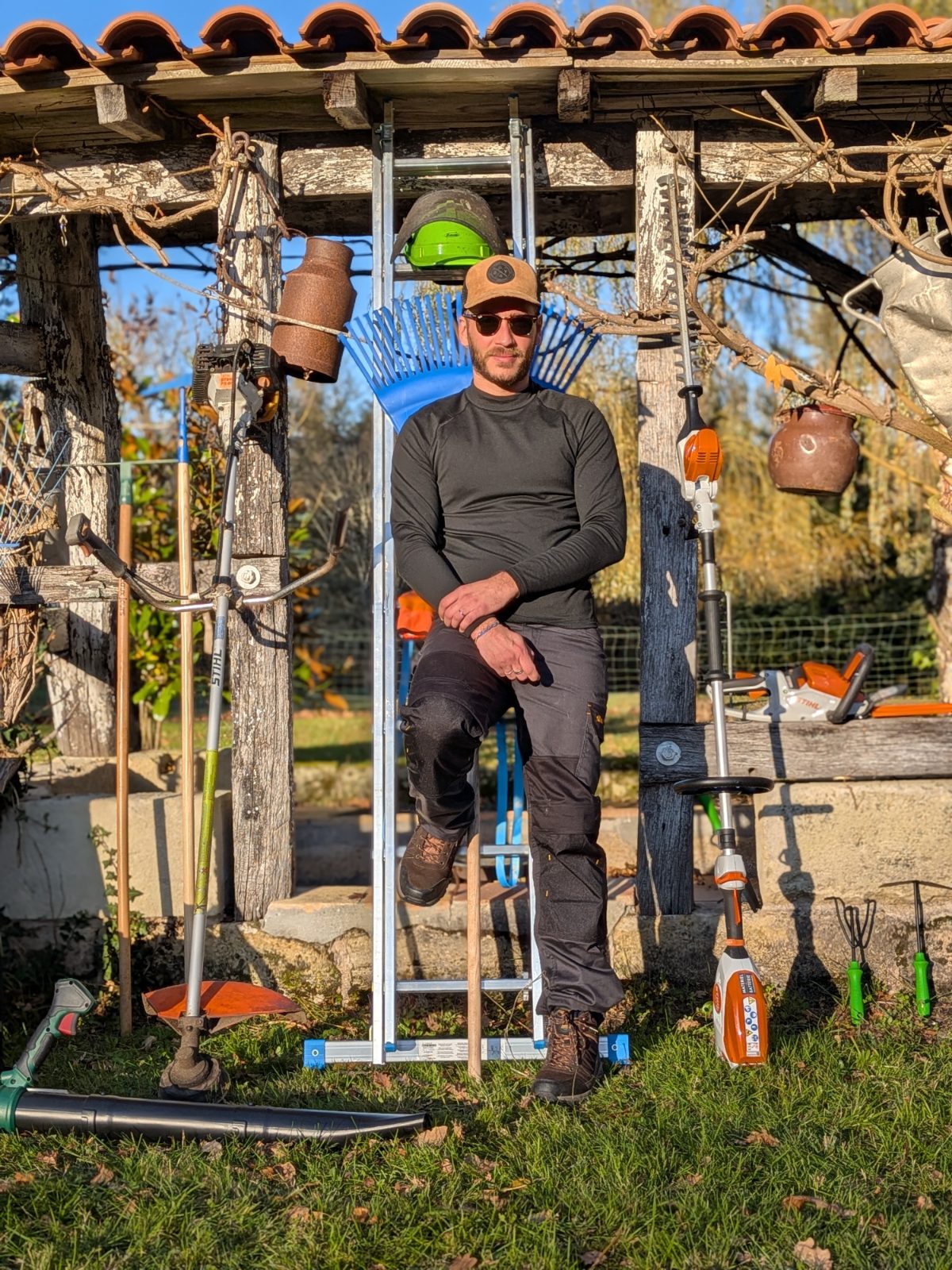 Chantier réalisé par François Jardinier , paysagiste du réseau Factotum à Gauriaguet