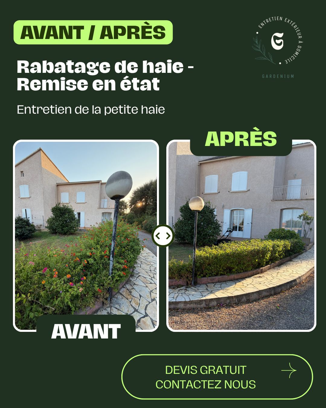 Remise en état jardin, Penta-di-Casinca, réalisé par Gardenium