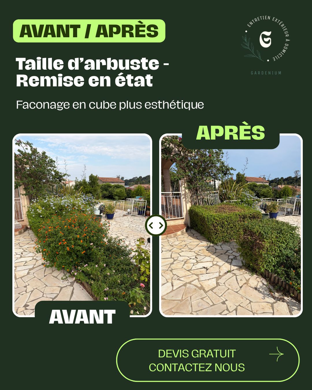 Remise en état jardin, Penta-di-Casinca, réalisé par Gardenium