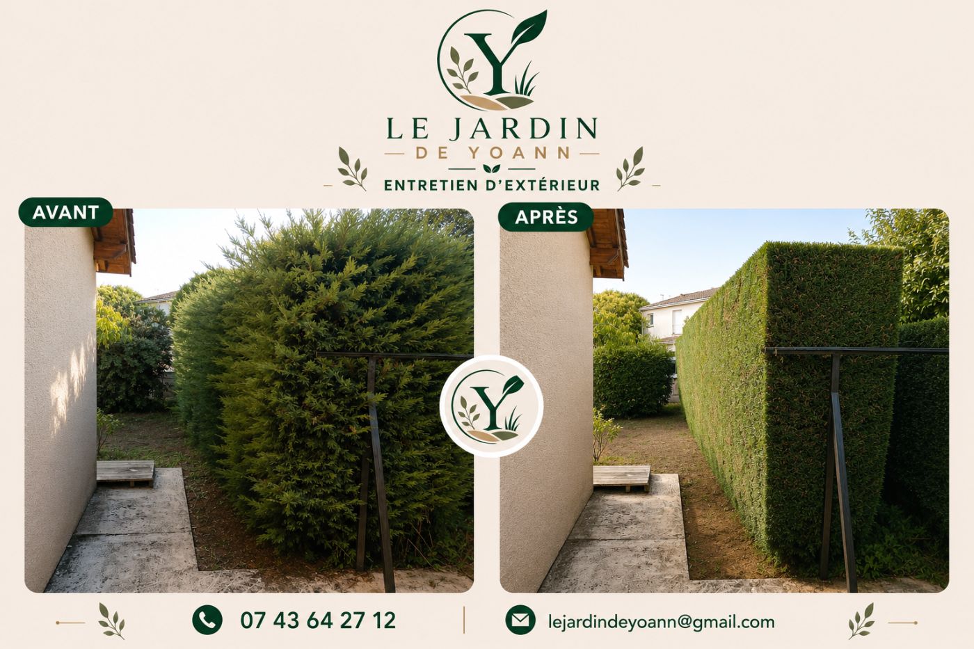 Taille haie, Saint-Quentin-de-Baron, réalisé par Le Jardin de Yoann