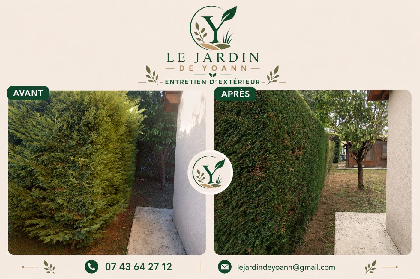 Taille haie, Saint-Quentin-de-Baron, réalisé par Le Jardin de Yoann