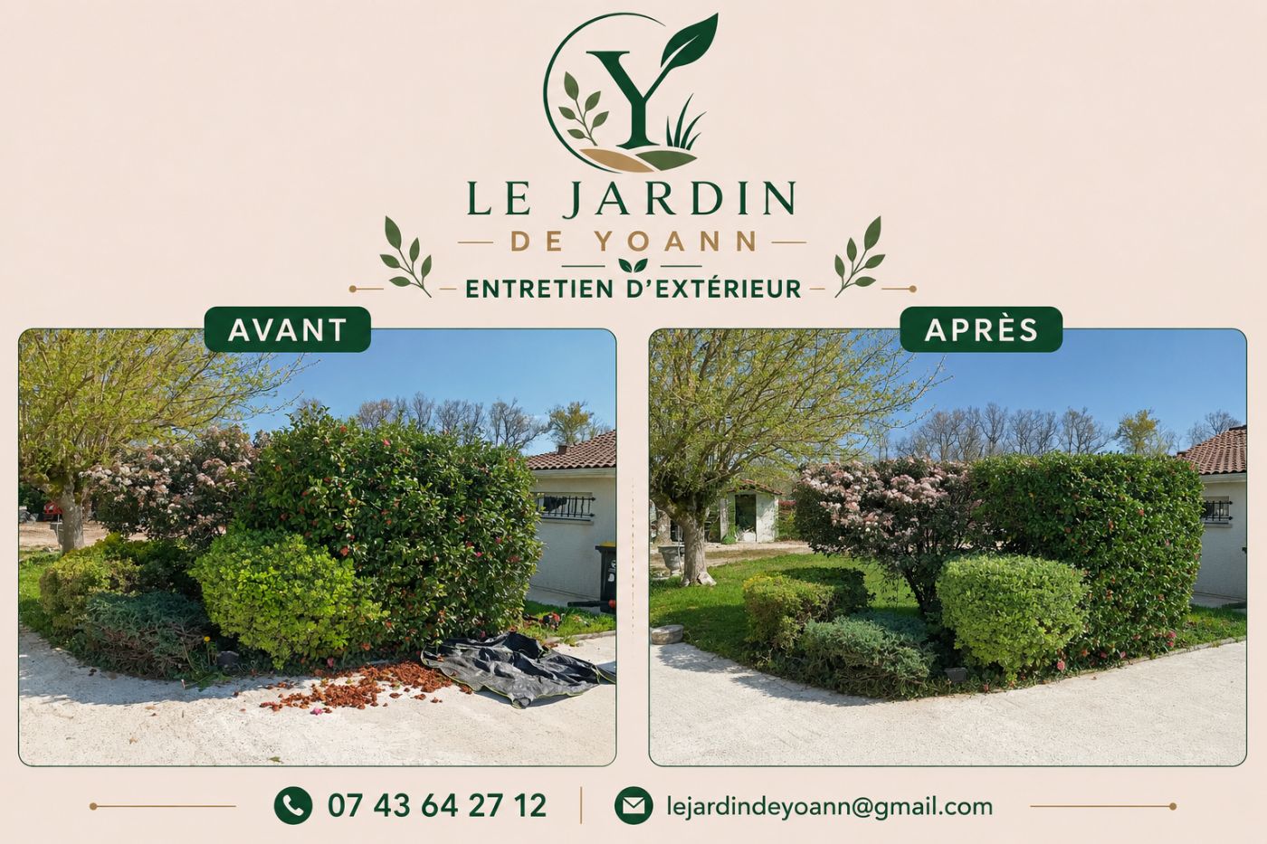 Taille haie, Saint-Denis-de-Pile, réalisé par Le Jardin de Yoann