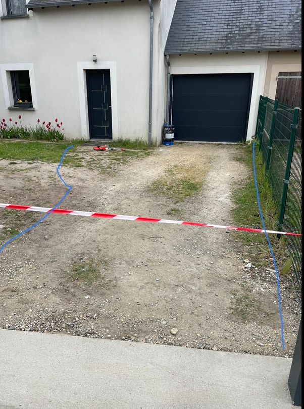 Aménagement de cour en stabilisateur de gravier, Montlouis-sur-Loire, réalisé par Nico services