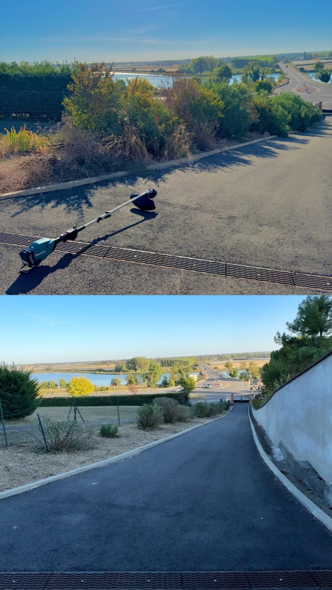 Chantier d'entretien de jardin réalisé par ORC JARDIN MONTAUBAN, paysagiste, près de Montauban